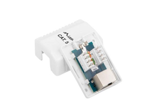 Zásuvka na povrch PRE RJ-45 LAN KÁBLE CAT 5e obrazovka