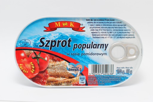 MK Šprot obľúbený v paradajkovej omáčke 170 g MK 0,17 kg