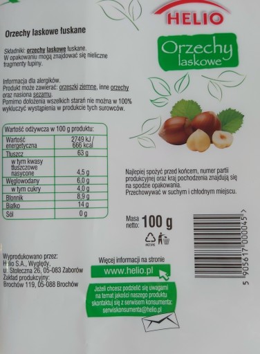 Helio Lieskové orechy 100 g