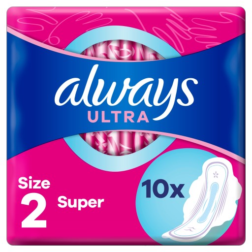 Always Ultra Super hygienické vložky s krídelkami 10 ks.