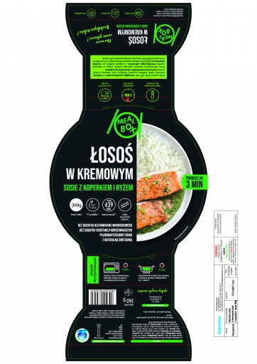 Jedlá Box Losos v smotanovej omáčke s kôprom a ryžou 360G