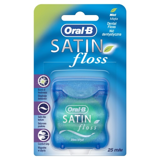 Oral-B Saténová dentálna niť mätová 25m