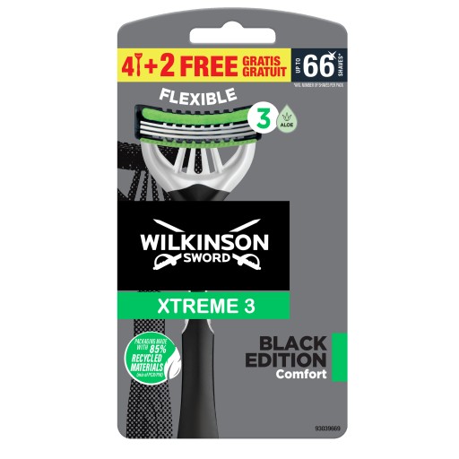 Holiace strojčeky Wilkinson Xtreme 3 Black Edition Comfort 6 ks