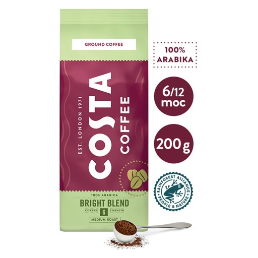 Costa Coffee Bright Blend mletá káva 200g