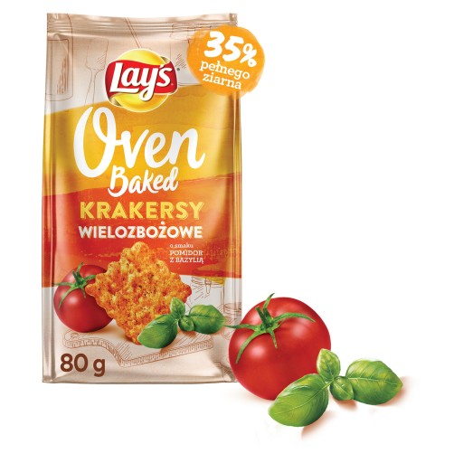 Lay's Oven Baked Crackers Tomato Basil 3x 80g