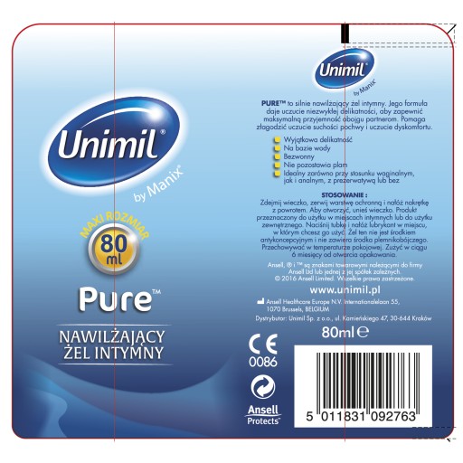 Čistý hydratačný intímny gél 80 ml