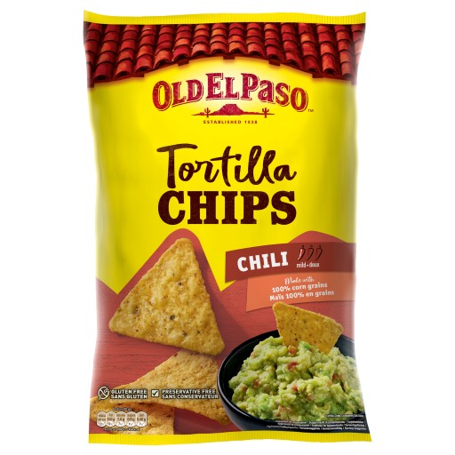 Tortilla chipsy 185g s chilli