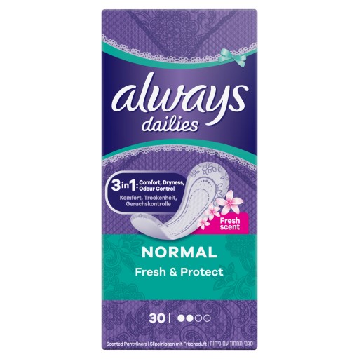 Vložky do nohavičiek Always Dailies Normal Fresh Protect, 30 kusov