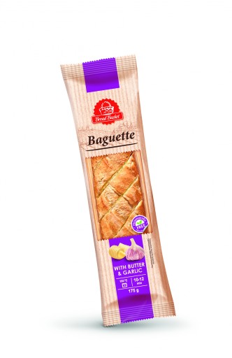 Bageta s maslom a cesnakom Košík na chlieb 175g