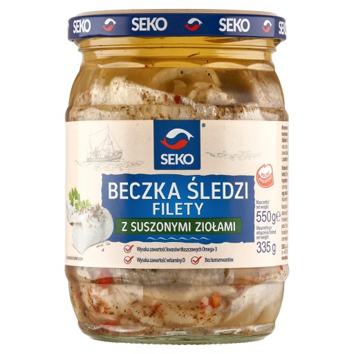 Sud zo sleďových filé so sušenými bylinkami 550g seko