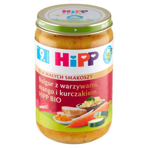 HiPP Bulgur so zeleninou, bio kuracie mäso, 220g