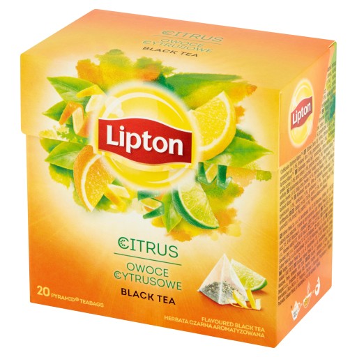 LIPTON Pyramidki čierne citrusové plody 20tb