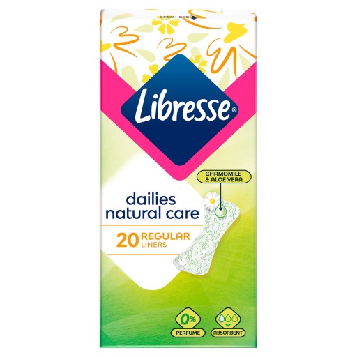 LIBRESSE PRÍRODNÉ NORMÁLNE HYGIENICKÉ VLOŽKY 20 ks