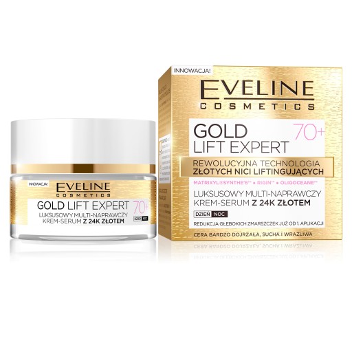 Krém Eveline Cosmetics Gold Lift Expert 70+