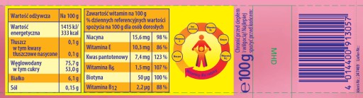 Nimm2 Śmiejżelki ovocie a jogurt Ovocné želé obohatené o vitamíny 100