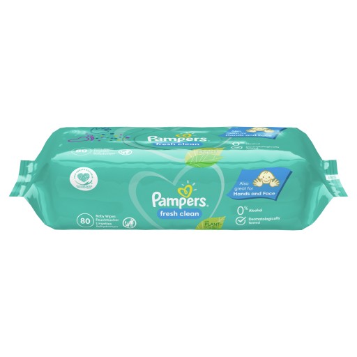Pampers Fresh Clean vlhčené obrúsky 1 x 80 ks.