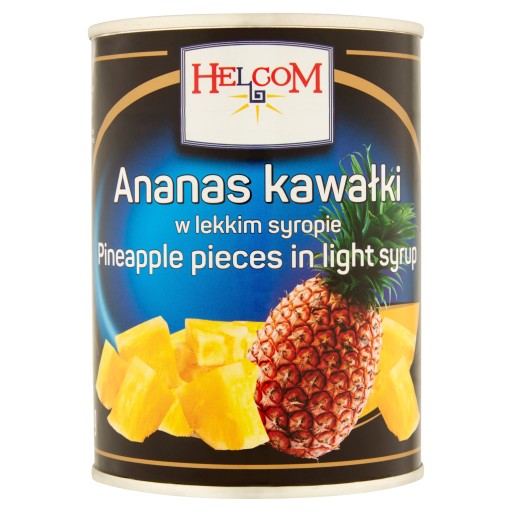 Lahodné kúsky ananásu v sirupe Light - 580 ml Helcom