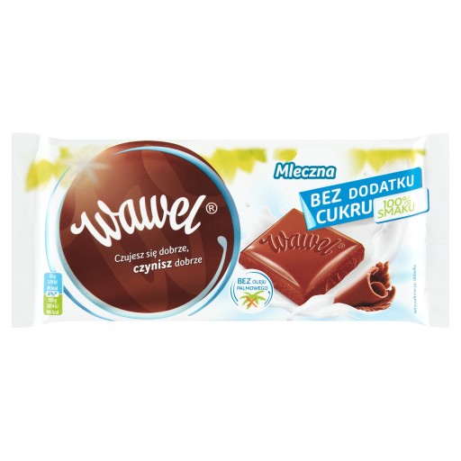 WAWEL MLIEČNA ČOKOLÁDA BEZ PRIDANÉHO CUKRU 90G