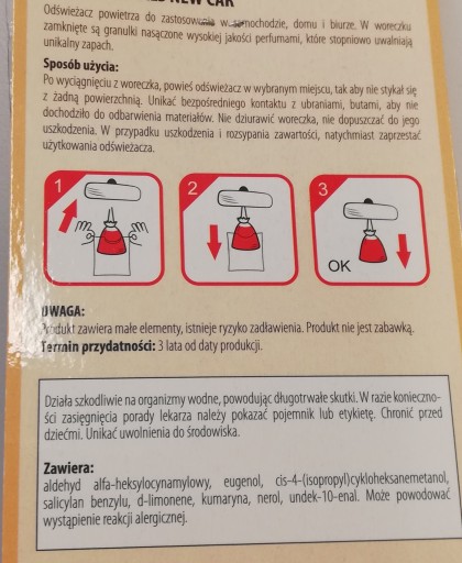 Moja vôňa do auta INSENTI OCEAN 20g vrecúško