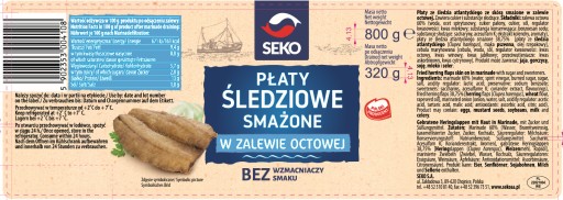 Sleďové vločky pražené v octovej omáčke seko 800g