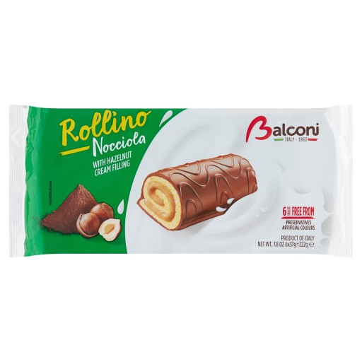 1x222g BALCONI orieškové rolky VB