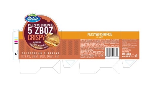 Melvit Crispy 5 cereálií 130 g