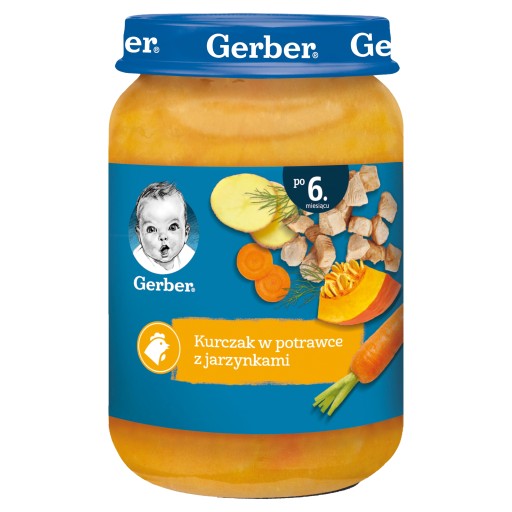 Gerber Obiadek Kurča v guláši so zeleninou po 6 mesiacoch 190 g