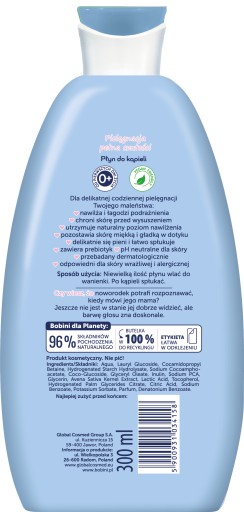 Global Bobini Baby Bath tekutý 300ml Hypoalergénny 0+