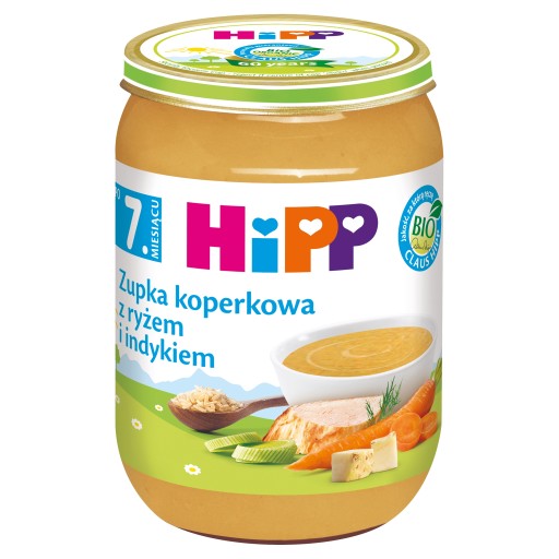 Kôprová polievka s ryžou a moriakom po 7 mesiacoch HiPP BIO 190g