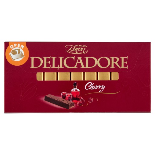 Baron Delicadore Čokoládové tyčinky s čerešňovou príchuťou plnky 200 g