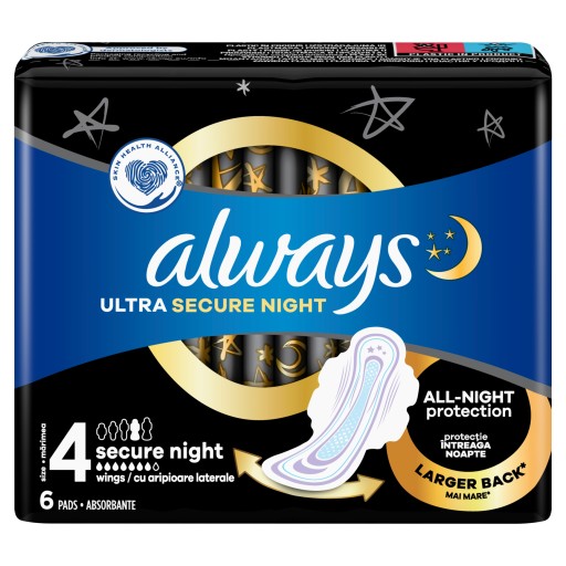 VŽDY ULTRA 6 BEZPEČNÉ NOČNÉ hygienické vložky