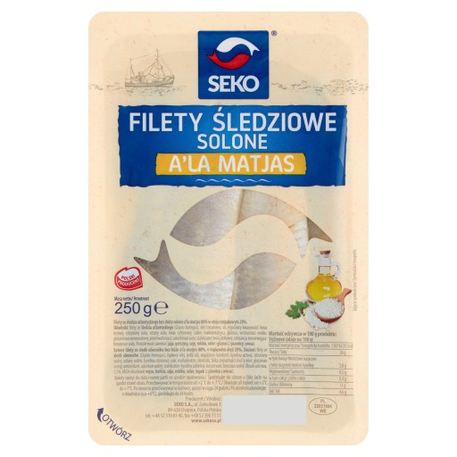 Sleďová fieta a la matjas v oleji 250g - seko tácka