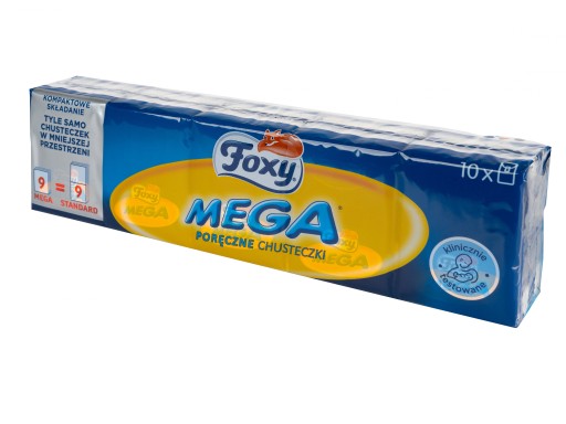 Foxy Mega Utierky trojvrstvové 10x9 ks