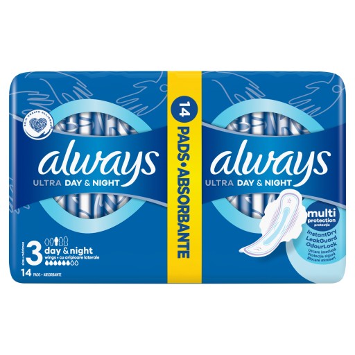 Vždy ultra 3 hygienické vložky s krídelkami 14 ks.