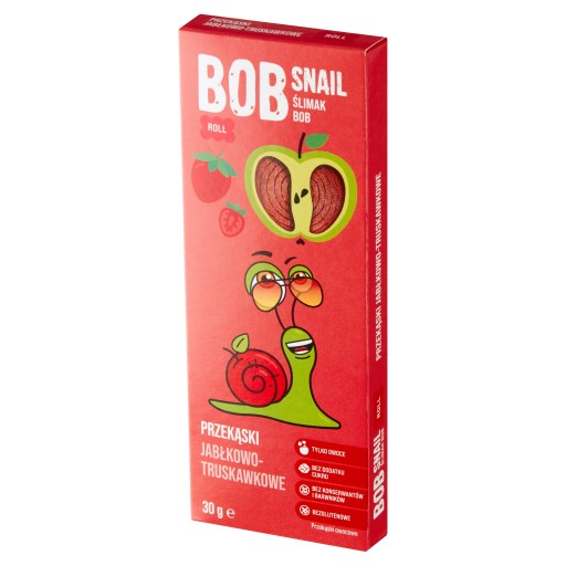 Bob Snail Snack jablko jahoda bez lepku