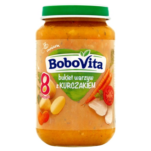 BoboVita Zeleninová kytica s kuracím mäsom po 8 mesiacoch 190 g