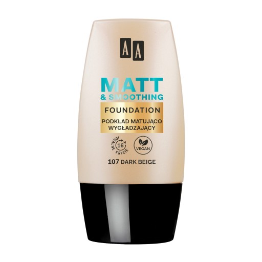 AA Make Up Matt matujúci a vyhladzujúci podkladový make-up 107 Dark Beige 30 ml