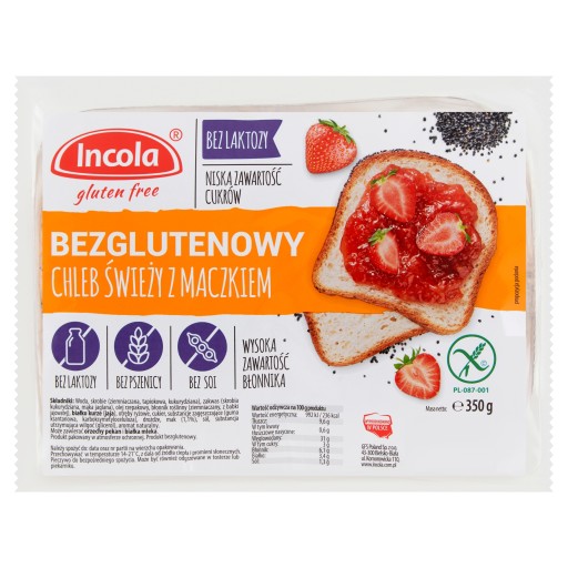 Incola Čerstvý chlieb s makom, bezlepkový 350 g