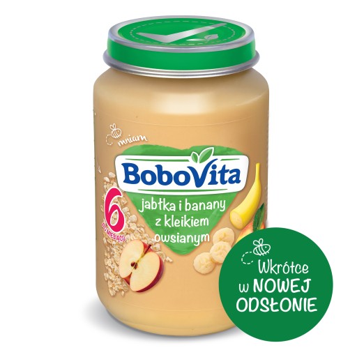 BoboVita Jablká a banány s ovsenou kašou po 6 mesiacoch 190 g