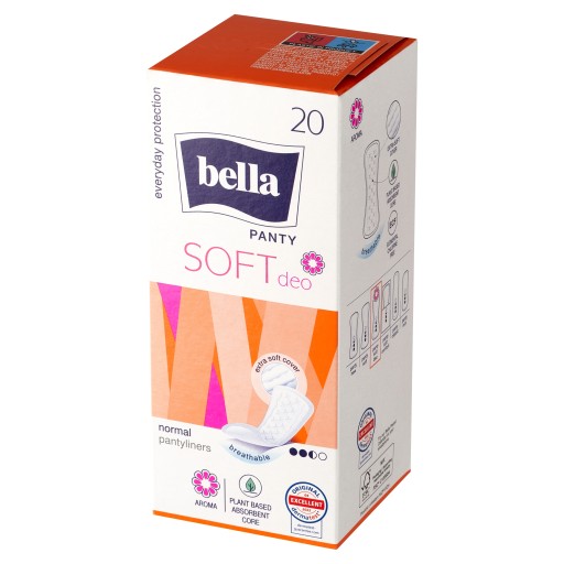 Dámske vložky Bella Panty Soft, biele, 20 kusov