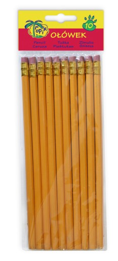 Žltá ceruzka s gumou