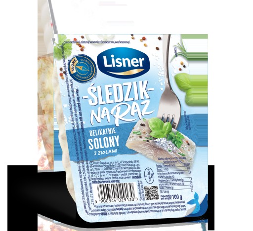 Sleď jemne solený s bylinkami lisner 100g