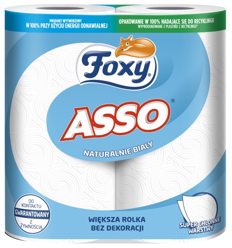 Foxy Asso - Kuchynská utierka, 2-vrstvové x4 rolky