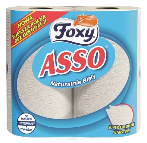 Foxy Asso - Kuchynská utierka, 2-vrstvové x4 rolky