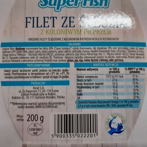 Superfish filety zo sleďa s farebným korením 200 g