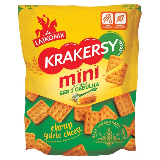 Lajkonik Crackers mini syr a cibuľa 100 g