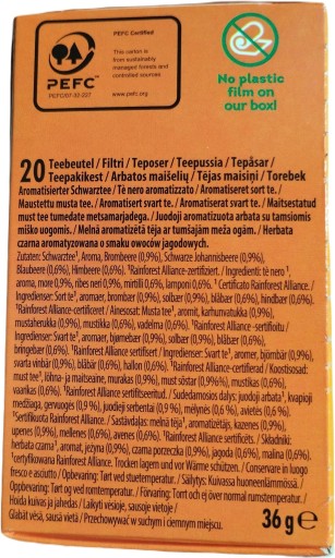LIPTON čierny ovocný čaj BLUE FRUITS 20T