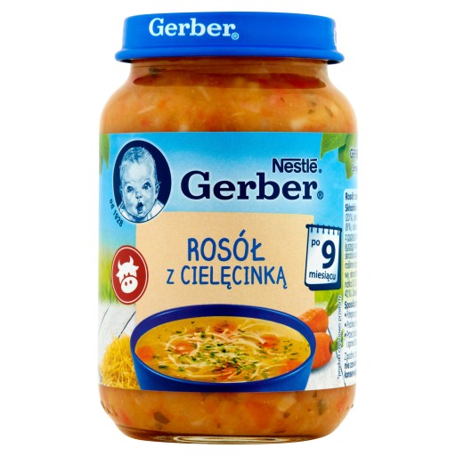 Gerber Kuracia polievka s teľacím mäsom pre bábätká po 9. mesiaci 190 g