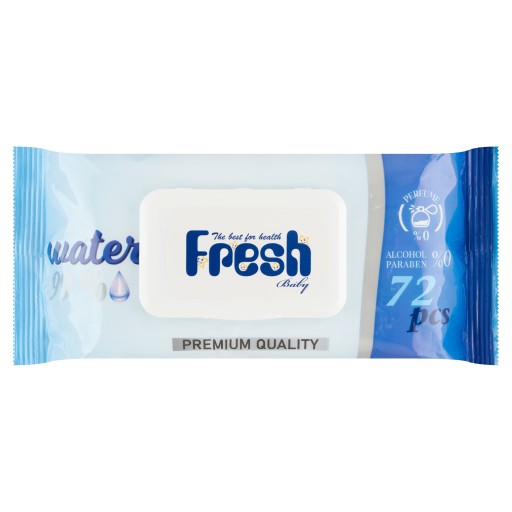 Fresh Baby vlhčené obrúsky na ruky voda 72 ks