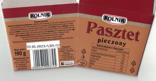 Rolnik Pečená bravčová paštéta v dóze, 230 ml